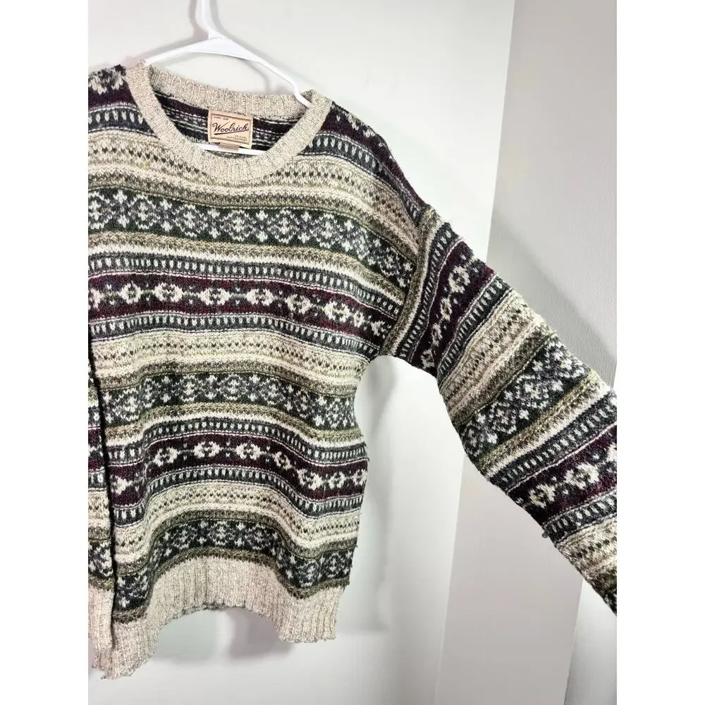 Vintage Woolrich Fair Isle Sweater Men's Size Large